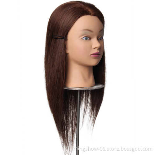 Free shipping 100% real hair female mannequin head human hair